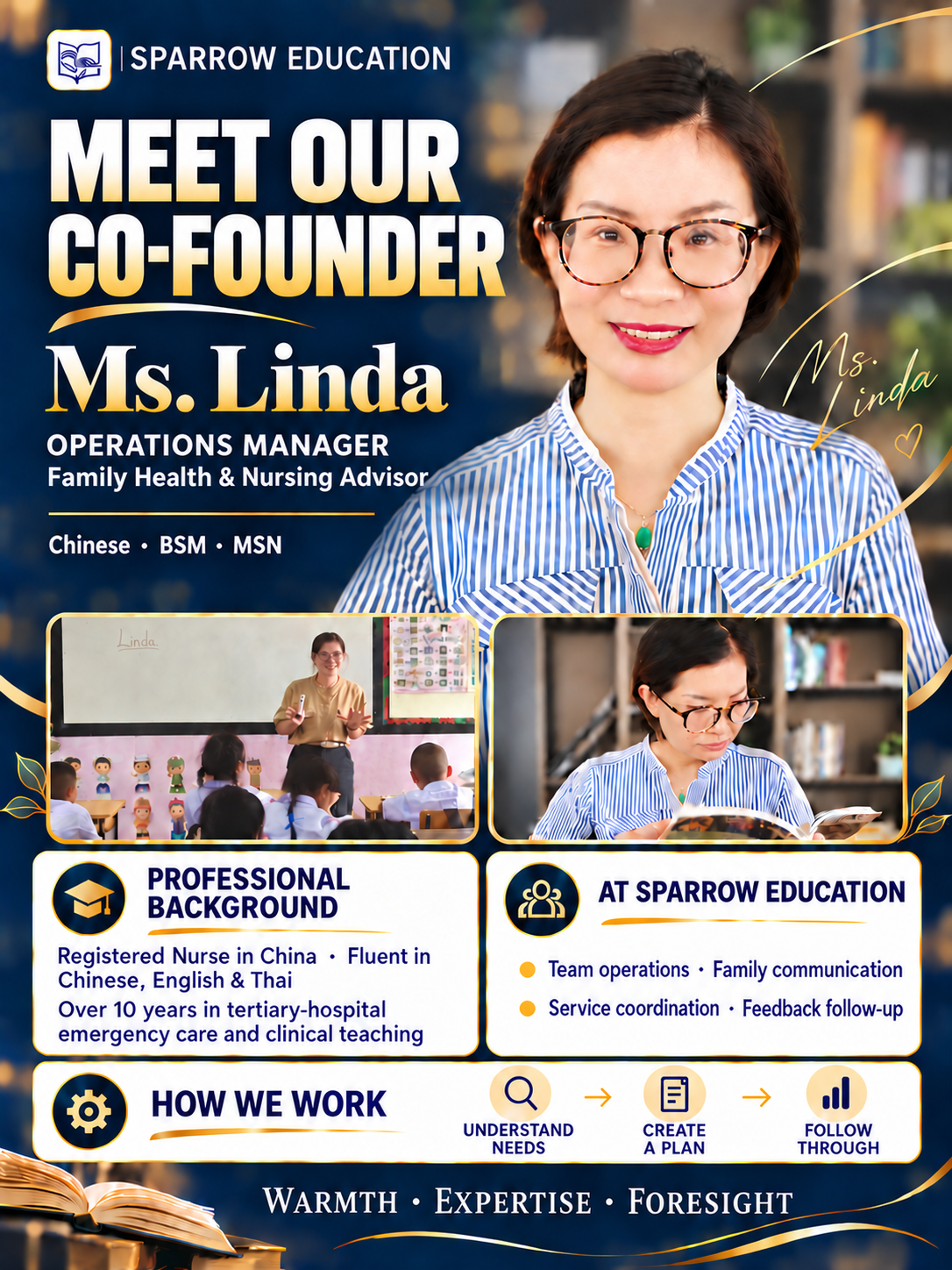 Linda Song — co-founder poster